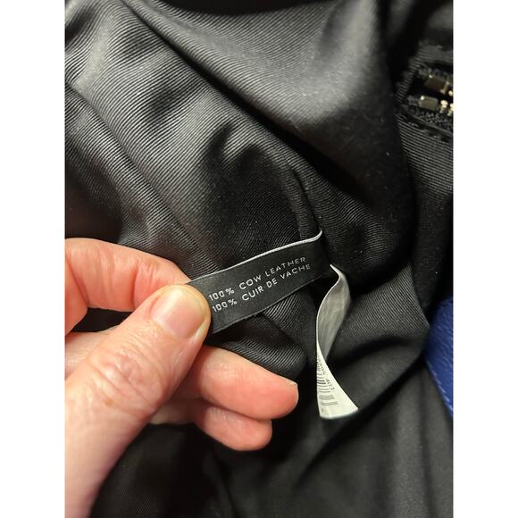 Marc Jacobs Recruit Leather Hobo Shoulder Bag Blue Pebbled Leather - Picture 4 of 13